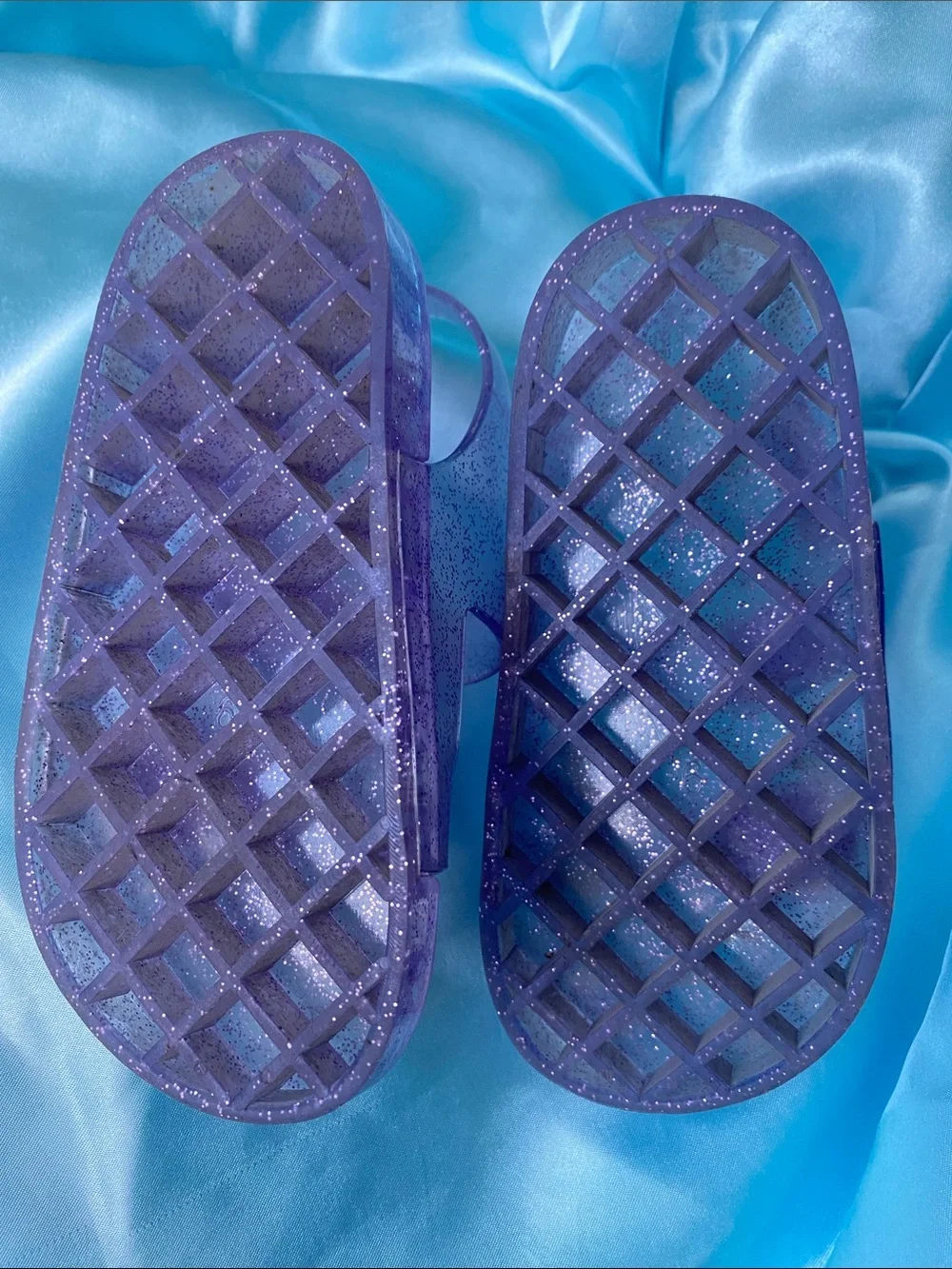 Baby Gap Kids Purple Glitter Jelly Sandals